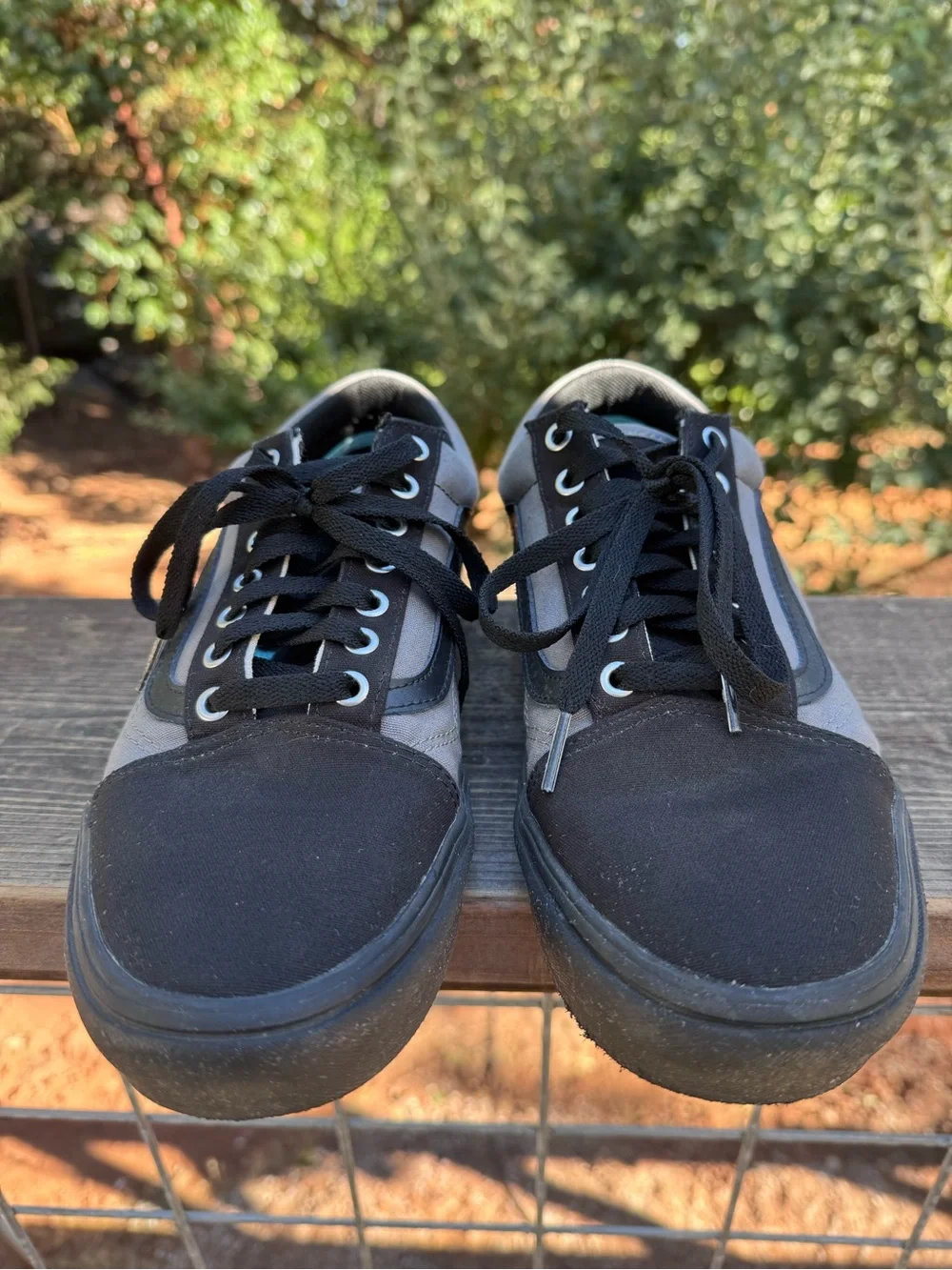 Vans Black and Gray Low-Top Skate Sneakers